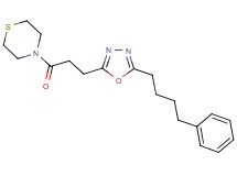 4-{3-[5-(4-phenylbutyl)-1,3,4-oxadiazol-2-yl]propanoyl}thiomorpholine