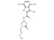 N-[1-(2-methoxyethyl)-5-oxo-3-pyrrolidinyl]-3,4,7-trimethyl-1H-indole-2-carboxamide