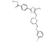 methyl 4-[4-({3-[(3-fluorophenoxy)methyl]-1-piperidinyl}methyl)-5-methyl-1,3-oxazol-2-yl]benzoate