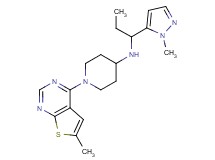 N-[1-(1-methyl-1H-pyrazol-5-yl)propyl]-1-(6-methylthieno[2,3-d]pyrimidin-4-yl)piperidin-4-amine