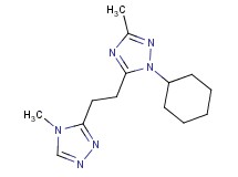 1-cyclohexyl-3-methyl-5-[2-(4-methyl-4H-1,2,4-triazol-3-yl)ethyl]-1H-1,2,4-triazole