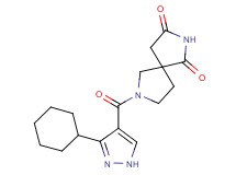 7-[(3-cyclohexyl-1H-pyrazol-4-yl)carbonyl]-2,7-diazaspiro[4.4]nonane-1,3-dione