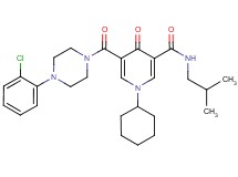 5-{[4-(2-chlorophenyl)-1-piperazinyl]carbonyl}-1-cyclohexyl-N-isobutyl-4-oxo-1,4-dihydro-3-pyridinecarboxamide