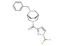 (1R*,5R*)-6-benzyl-3-{[1-(difluoromethyl)-1H-pyrazol-3-yl]carbonyl}-3,6-diazabicyclo[3.2.2]nonane
