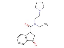 N-ethyl-3-oxo-N-(2-pyrrolidin-1-ylethyl)indane-1-carboxamide