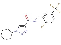 1-cyclohexyl-N-[2-fluoro-5-(trifluoromethyl)benzyl]-1H-1,2,3-triazole-4-carboxamide