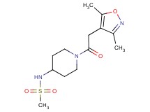 N-{1-[2-(3,5-dimethyl-4-isoxazolyl)acetyl]-4-piperidinyl}methanesulfonamide