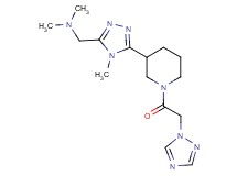 N,N-dimethyl-1-{4-methyl-5-[1-(1H-1,2,4-triazol-1-ylacetyl)piperidin-3-yl]-4H-1,2,4-triazol-3-yl}methanamine
