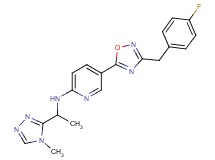 5-[3-(4-fluorobenzyl)-1,2,4-oxadiazol-5-yl]-N-[1-(4-methyl-4H-1,2,4-triazol-3-yl)ethyl]-2-pyridinamine