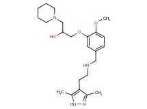 1-[5-({[2-(3,5-dimethyl-1H-pyrazol-4-yl)ethyl]amino}methyl)-2-methoxyphenoxy]-3-(1-piperidinyl)-2-propanol