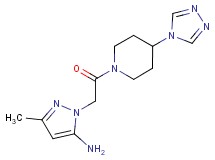3-methyl-1-{2-oxo-2-[4-(4H-1,2,4-triazol-4-yl)piperidin-1-yl]ethyl}-1H-pyrazol-5-amine