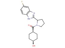 cis-4-{[2-(5-fluoro-1H-benzimidazol-2-yl)-1-pyrrolidinyl]carbonyl}cyclohexanol