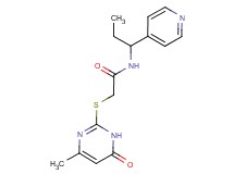 2-[(4-methyl-6-oxo-1,6-dihydropyrimidin-2-yl)thio]-N-(1-pyridin-4-ylpropyl)acetamide