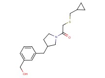 {3-[(1-{[(cyclopropylmethyl)thio]acetyl}pyrrolidin-3-yl)methyl]phenyl}methanol