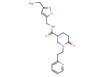 N-[(3-ethyl-5-isoxazolyl)methyl]-6-oxo-1-[2-(2-pyridinyl)ethyl]-3-piperidinecarboxamide