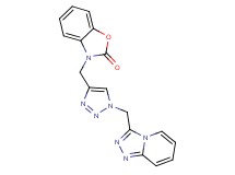 3-{[1-([1,2,4]triazolo[4,3-a]pyridin-3-ylmethyl)-1H-1,2,3-triazol-4-yl]methyl}-1,3-benzoxazol-2(3H)-one