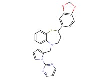 2-(1,3-benzodioxol-5-yl)-5-{[1-(2-pyrimidinyl)-1H-pyrrol-2-yl]methyl}-2,3,4,5-tetrahydro-1,5-benzothiazepine