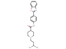 N-[4-(1,3-benzoxazol-2-yl)phenyl]-1-(3-methylbutyl)-4-piperidinecarboxamide