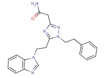 2-[5-[2-(1H-benzimidazol-1-yl)ethyl]-1-(2-phenylethyl)-1H-1,2,4-triazol-3-yl]acetamide