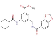 methyl 3-{[(1,3-benzodioxol-5-ylcarbonyl)amino]methyl}-5-[(cyclohexylcarbonyl)amino]benzoate