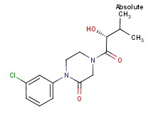 1-(3-chlorophenyl)-4-[(2R)-2-hydroxy-3-methylbutanoyl]-2-piperazinone