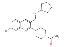 N-{[2-(4-acetyl-1-piperazinyl)-7-chloro-3-quinolinyl]methyl}cyclopentanamine
