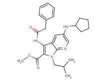 methyl 5-(cyclopentylamino)-1-isobutyl-3-[(phenylacetyl)amino]-1H-pyrrolo[2,3-b]pyridine-2-carboxylate