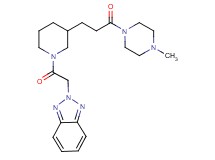 2-(2-{3-[3-(4-methyl-1-piperazinyl)-3-oxopropyl]-1-piperidinyl}-2-oxoethyl)-2H-1,2,3-benzotriazole