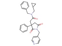 N-benzyl-N-(cyclopropylmethyl)-2-[2,5-dioxo-3-phenyl-1-(4-pyridinylmethyl)-3-pyrrolidinyl]acetamide