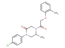 1-(4-chlorophenyl)-5-methyl-4-[(2-methylphenoxy)acetyl]-2-piperazinone