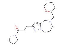 2-[3-oxo-3-(1-pyrrolidinyl)propyl]-5-(tetrahydro-2H-pyran-2-ylmethyl)-5,6,7,8-tetrahydro-4H-pyrazolo[1,5-a][1,4]diazepine