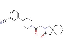 3-{1-[(3-oxo-2-azaspiro[4.5]dec-2-yl)acetyl]-4-piperidinyl}benzonitrile