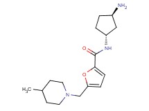 N-[rel-(1R,3R)-3-aminocyclopentyl]-5-[(4-methyl-1-piperidinyl)methyl]-2-furamide dihydrochloride