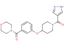 4-(3-{[1-(1H-pyrazol-4-ylcarbonyl)piperidin-4-yl]oxy}benzoyl)morpholine