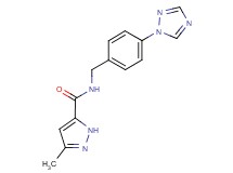 3-methyl-N-[4-(1H-1,2,4-triazol-1-yl)benzyl]-1H-pyrazole-5-carboxamide