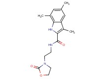 3,5,7-trimethyl-N-[2-(2-oxo-1,3-oxazolidin-3-yl)ethyl]-1H-indole-2-carboxamide