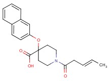 4-(2-naphthyloxy)-1-[(3E)-3-pentenoyl]-4-piperidinecarboxylic acid