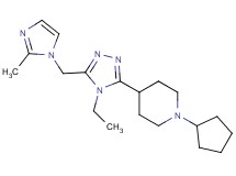 1-cyclopentyl-4-{4-ethyl-5-[(2-methyl-1H-imidazol-1-yl)methyl]-4H-1,2,4-triazol-3-yl}piperidine