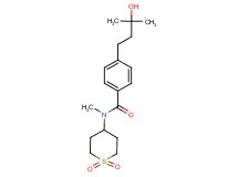 N-(1,1-dioxidotetrahydro-2H-thiopyran-4-yl)-4-(3-hydroxy-3-methylbutyl)-N-methylbenzamide