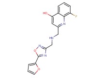 8-fluoro-2-[({[5-(2-furyl)-1,2,4-oxadiazol-3-yl]methyl}amino)methyl]quinolin-4-ol