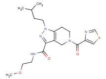 N-(2-methoxyethyl)-1-(3-methylbutyl)-5-(1,3-thiazol-4-ylcarbonyl)-4,5,6,7-tetrahydro-1H-pyrazolo[4,3-c]pyridine-3-carboxamide