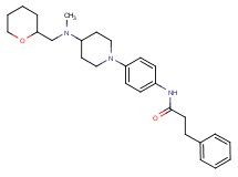 N-(4-{4-[methyl(tetrahydro-2H-pyran-2-ylmethyl)amino]-1-piperidinyl}phenyl)-3-phenylpropanamide
