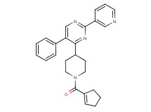 4-[1-(1-cyclopenten-1-ylcarbonyl)-4-piperidinyl]-5-phenyl-2-(3-pyridinyl)pyrimidine