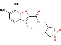 N-[(1,1-dioxidotetrahydro-3-thienyl)methyl]-3,6,7-trimethyl-1-benzofuran-2-carboxamide