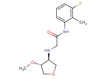 N-(3-fluoro-2-methylphenyl)-2-{[(3S*,4R*)-4-methoxytetrahydrofuran-3-yl]amino}acetamide