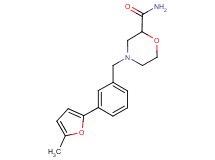 4-[3-(5-methyl-2-furyl)benzyl]morpholine-2-carboxamide