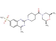 2-(4-{[(2R*,6S*)-2,6-dimethyl-4-morpholinyl]carbonyl}-1-piperidinyl)-4-methyl-7-(methylsulfonyl)quinazoline