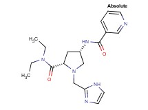 N-[(3S,5S)-5-[(diethylamino)carbonyl]-1-(1H-imidazol-2-ylmethyl)pyrrolidin-3-yl]nicotinamide