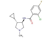 2-chloro-N-[rel-(3R,4S)-4-cyclopropyl-1-methyl-3-pyrrolidinyl]-4-fluorobenzamide hydrochloride