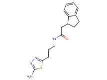 N-[3-(5-amino-1,3,4-thiadiazol-2-yl)propyl]-2-(2,3-dihydro-1H-inden-1-yl)acetamide